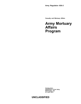 Army Mortuary Affairs Program