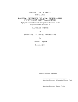 University of California Santa Cruz Bayesian Inference