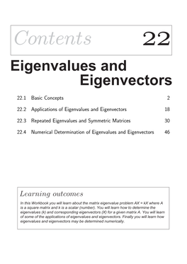 Eigenvalues and Eigenvectors