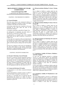Príloha Č. 3: RESTATEMENT (THIRD) of UNFAIR COMPETITION - Pravidlá