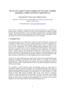 How Far Is Far Enough? Towards an Adaptive and “Site-Centric” Modelling Integrating Co-Visibility Constraints for Optimal Land Use