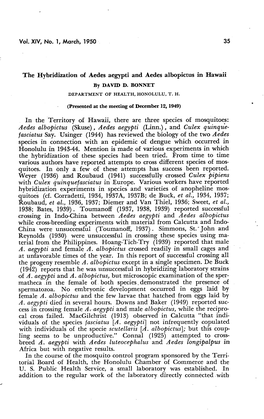 Breed A. Aegypti with Aedes Luteocephalus and Aedes Longipalpus in Africa but with Negative Results