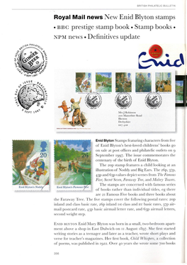 Enid Blyton Stamps • Bbc Prestige Stamp Book • Stamp Books • Npm News • Definitives Update