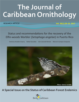 The Journal of Caribbean Ornithology