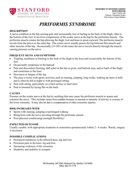 Piriformis Syndrome