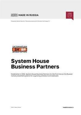 System House Business Partners