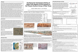 Dr. John Holbrook Obtain Bed Shear Stress (Τ0) from Grain Size (D)