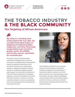 The Tobacco Industry & the Black Community: the Targeting Of