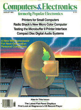 Computersalectronics AUGUST 1983 Formerly Popular Electronics $1.50
