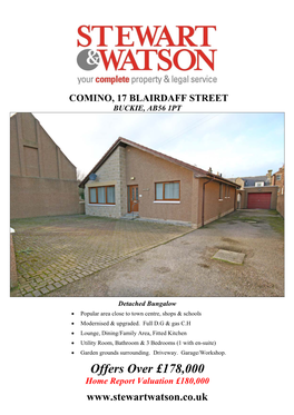 SCHEDULE 17 Blairdaff Street, Buckie