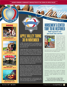 Apple Valley Turns 30 in November