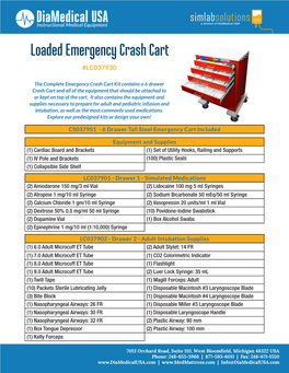 Loaded Emergency Crash Cart