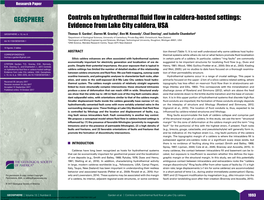 Evidence from Lake City Caldera, USA GEOSPHERE