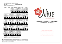Niue Information – Fakalofa Lahi