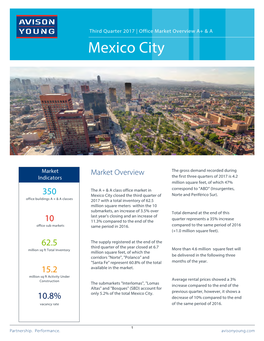 Mexico City Office Market Overview 3Q 2017