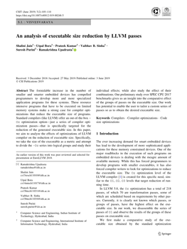 An Analysis of Executable Size Reduction by LLVM Passes