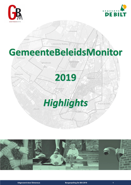 Uitgevoerd Door Dimensus Burgerpeiling De Bilt 2019 1 Onderzoeksbeschrijving GBM 2019