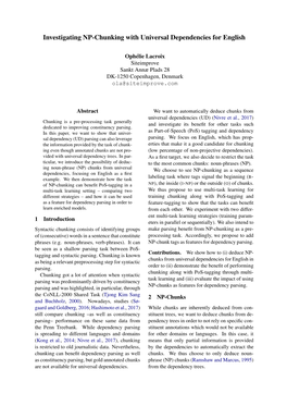 Investigating NP-Chunking with Universal Dependencies for English