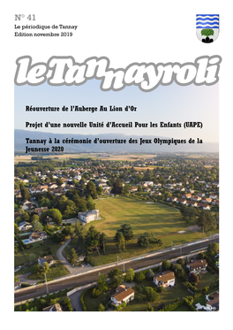 N° 41 Le Périodique De Tannay Edition Novembre 2019