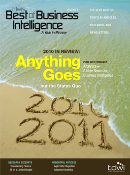 TDWI's Best of Business Intelligence Volume 8