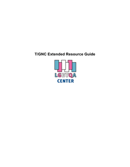 T/GNC Extended Resource Guide Table of Contents