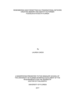 University of Florida Thesis Or Dissertation Formatting