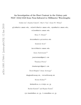 An Investigation of the Dust Content in the Galaxy Pair NGC 1512/1510