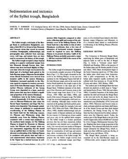 Sedimentation and Tectonics of the Sylhet Trough, Bangladesh