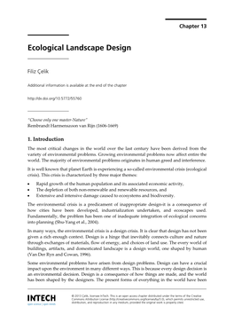 Ecological Landscape Design