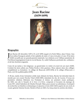 Jean Racine (1639-1699)