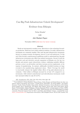 Can Big Push Infrastructure Unlock Development? Evidence