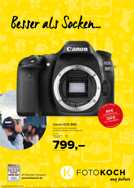 Canon EOS 80D Freier Lauf Für Ihre Kreativität - Perfekter Aufstieg Für Ihre Fotografie