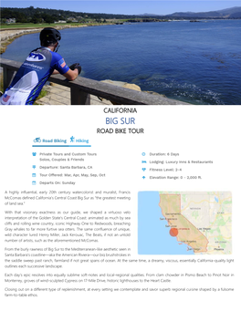 Big Sur Road Bike Tour