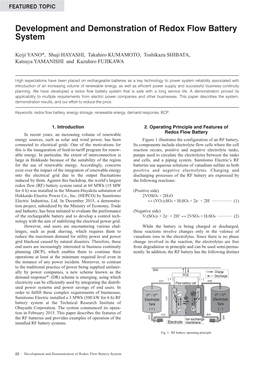 Development and Demonstration of Redox Flow Battery System