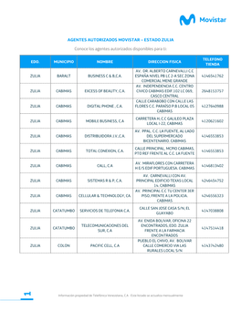 ESTADO ZULIA Conoce Los Agentes Autorizados Disponibles