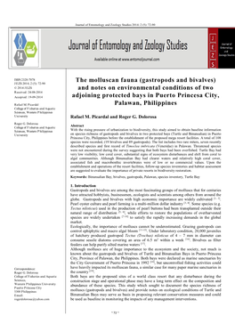 (Gastropods and Bivalves) and Notes on Environmental Conditions of Two