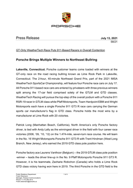 Press Release July 13, 2021 58/21