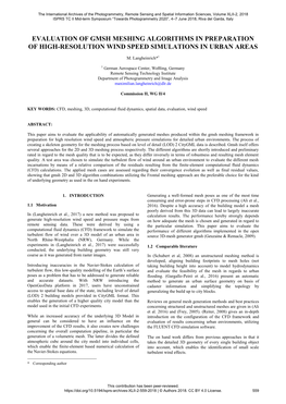 Evaluation of Gmsh Meshing Algorithms in Preparation of High-Resolution Wind Speed Simulations in Urban Areas