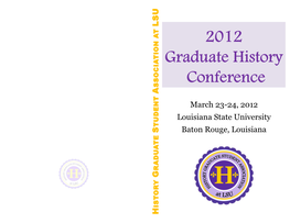 2012 Graduate History Conference Possible: America