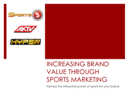 Sports Marketing and Your Brand