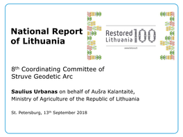 National Report of Lithuania