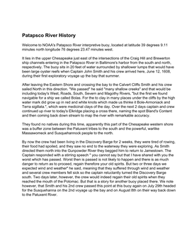 Patapsco River History