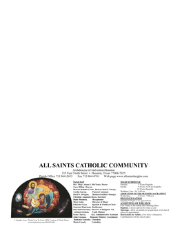 All Saints Catholic Community