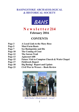 Newsletter 214 – February 2016