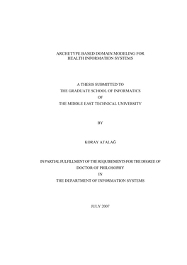 Koray Atalag Ph.D. Thesis 2007