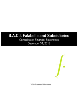 S.A.C.I. Falabella and Subsidiaries Consolidated Financial Statements