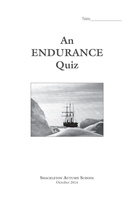 An ENDURANCE Quiz