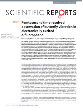 Femtosecond Time-Resolved Observation of Butterfly Vibration In