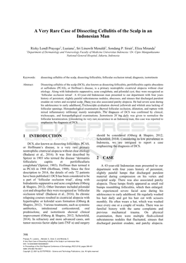 A Very Rare Case of Dissecting Cellulitis of the Scalp in an Indonesian Man