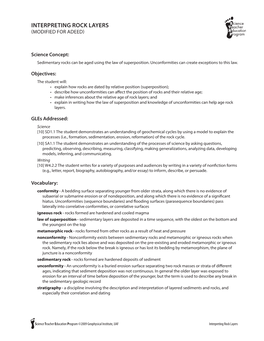 Interpreting Rock Layers (Modified for Adeed)